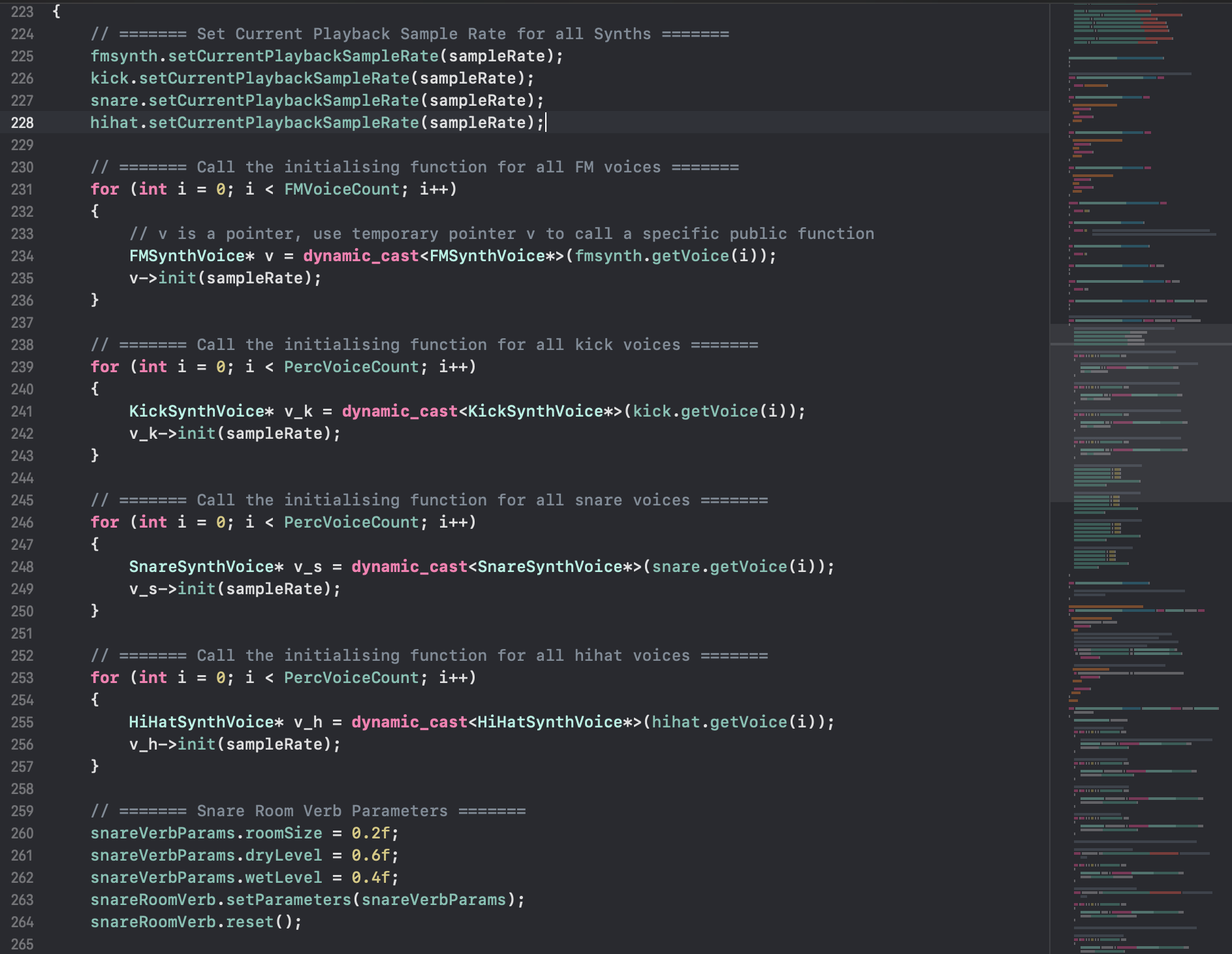 Code Excerpt JUCE Plug-in